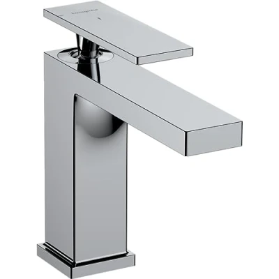 Image de hansgrohe Tecturis E Mitigeur de lavabo sans tirette ni vidage, économie d&#039;énergie (CoolStart), Robinet salle bain avec hauteur sous bec 110 mm, d&#039;eau (EcoSmart+), Chromé, 73012000