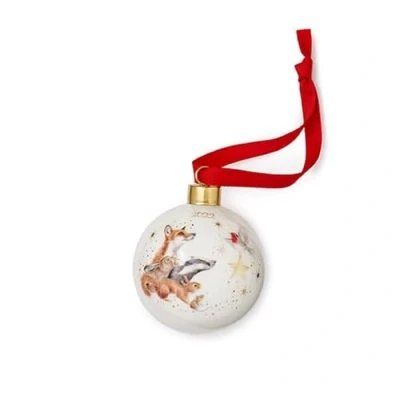Image de Royal Worcester Wrendale Designs Annual Star of Wonder Boule de Noël en céramique édition limitée 2022
