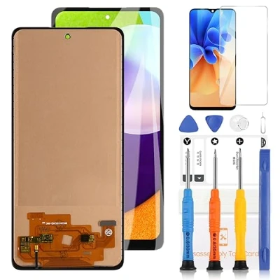 Image de LADYSON Écran LCD pour Samsung Galaxy A52 4G A525F Display Touch Screen Digitizer Montage Kit de remplacement avec outil (noir, pas A52S &amp; 5G)