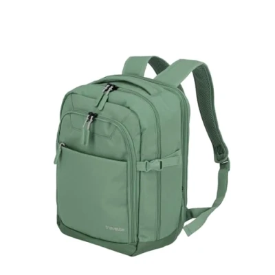 Image de Travelite Sac À Dos Pour Ordinateur Portable 13&quot; Kick Off Pratique Avec Fonction Clipsable 40 Cm 20 23 Litres, Vert, Taille 40, Classique