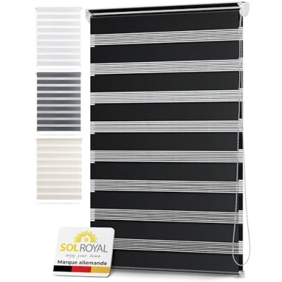 Image de Sol Royal SolDecor DL2 Store Enrouleur Jour Nuit Avec ou sans perçage 70x150cm Anthracite mécanisme à chaînette