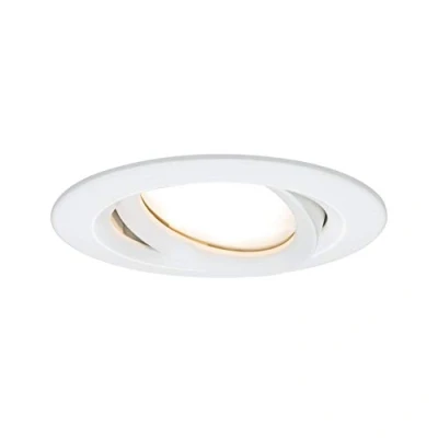 Image de Paulmann 93681 LED Nova Plus rond orientable 1x6,8W IP65 gradable projecteurs encastrés Blanc dépoli spot aluminium lampe enc. 2700K, 6.8 W, 1er Set
