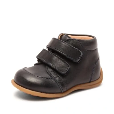 Image de Bisgaard LUCA Unisex Chaussures à scratch pour enfants, Taille: 23, Navy Cuir