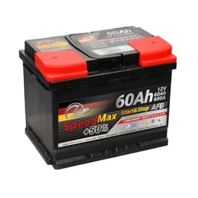 Image de Batterie Auto Speed Max Puissance Maximale, Longue Durée, de tailles allant L0 à L6 et également pour véhicules utilitaires camions (60 Ah AFB 600A 12 Start Stop)