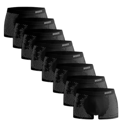 Image de BOXR Underwear Boxers en Bambou Lot de 8 Doux comme la Soie et Respirants (S 3XL)