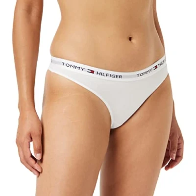 Image de Tommy Hilfiger Thong, String Femme, Blanc (100) , 36 (Taille du fabricant: S)