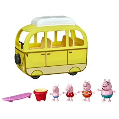 Image de Peppa Pig Adventures Camping Car à la Plage, Jouet préscolaire : 10 pièces, Roues fonctionnelles, dès 3 Ans F3632FF2 Multicolore
