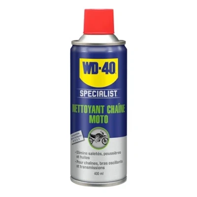 Image de WD 40 Specialist Moto Nettoyant Chaîne Aérosol Sèche rapidement Ne laisse pas de résidus Aide à réduire l&#039;usure 400 ML