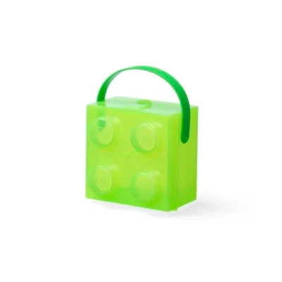Image de Room Copenhagen LEGO Boîte de rangement portable avec poignée, vert clair translucide (vert translucide)
