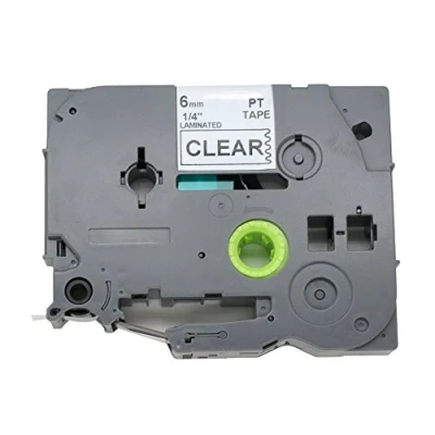 Image de BROVACS Ruban adhésif extra fort noir sur transparent compatible avec Brother P Touch TZ S111 TZe 6 mm OPA1211