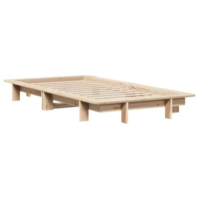 Image de vidaXL Cadre de lit avec tiroirs 90x190 cm Bois pin Massif, sommier, Simple, en Meuble Chambre à Coucher