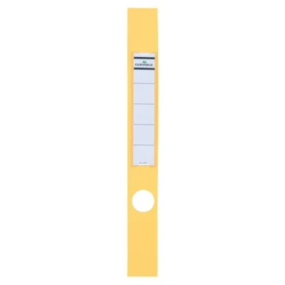 Image de Durable 809104 Sachet de 10 Porte Étiquettes Adhésifs pour Classeurs Ordofix 40 mm Jaune