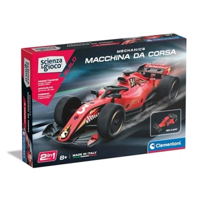 Image de Clementoni Kit Supercar Modèle Voiture de Course Science et Jeu Build, F1 Rouge à construire, Constructions Mechanics pour enfants 8 ans, Made In Italy, 19369