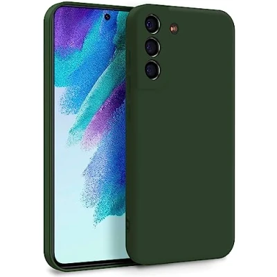 Image de MyGadget Coque pour Samsung Galaxy S21 FE Case TPU Souple &amp; Soft avec Doublure Microfibre Cover Protection Extra Fine Légère Olive