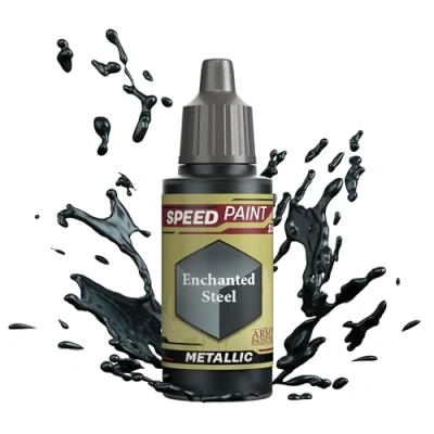 Image de The Army Painter Speedpaint Enchanted Steel 2.0, Peinture Acrylique Unique 18ml Solution De à Une Couche Pour Figurines Comme Warhammer 40k et Dungeons and Dragons.
