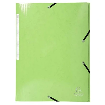 Image de Exacompta 55823SE Maxi capacity Chemise à élastiques 3 rabats carte lustrée pelliculée Iderama A4 425 gm² Vert anis