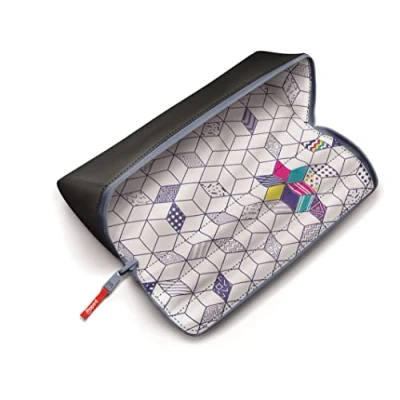 Image de Maped Trousse Scolaire Ouverture XXL Personnalisable Réversible, avec 1 Côté A Colorier Grande Pratique Triangulaire 22 x 6cm BASIC NOIR