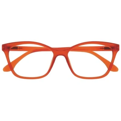 Image de OPULIZE KAT Lunettes de Lecture Élégante Monture Œil Chat Orange Mat Modèle Mixte pour Hommes et Femmes Charnières à Ressort R59 G +2.00