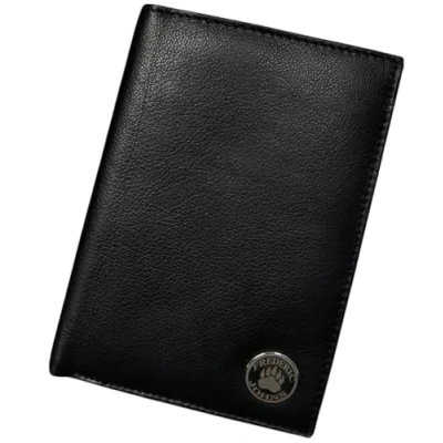 Image de Frédéric Johns Portefeuille Cuir Carte Grise permis de Conduire RFID Format 3 Volets Design français modèle Tower (Noir)
