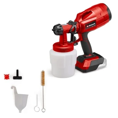 Image de Einhell Pistolet à peinture sans fil TC SY 18/60 Li Solo Power X Change (18V, réservoir 100mL, 2 buses) Livré Batterie ni Chargeur