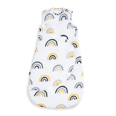 Image de Snuz Pouch Gigoteuse pour bébé, 2.5 Tog Design Arc en ciel Moutarde Coton doux 100% avec fermeture éclair faciliter le changement de couche 0 6M
