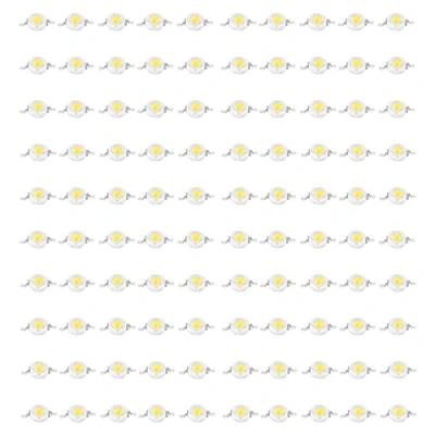 Image de Raguso 1 W 100 Pcs LED Puces Haute Puissance Perles Diode électroluminescente SMD Émetteur de Lumière Composantspour Appareils D&#039;éclairage DIY(Blanc Chaud 3000K)