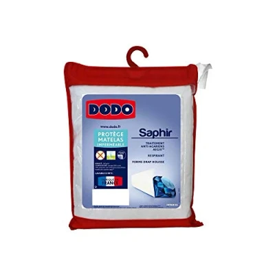 Image de DODO Protège Matelas Imperméable Anti Acariens 90x190 pour lit 1 Personne Saphir Douceur Coton Lavable en Machine à 95c