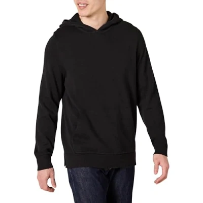 Image de Amazon Essentials Pull à Capuche Coupe décontractée Homme, Noir, S