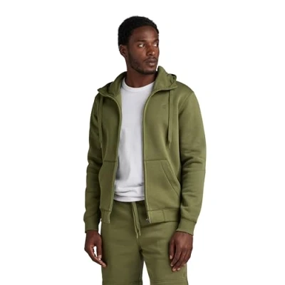 Image de G STAR RAW Sweat À Capuche Premium Core Zip Homme ,Vert (sage D16122 C235 724), L