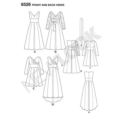 Image de New Look Motif 6526 Robe pour Femme avec guêpière Variations, Papier, Blanc, 22 x 15 1 cm