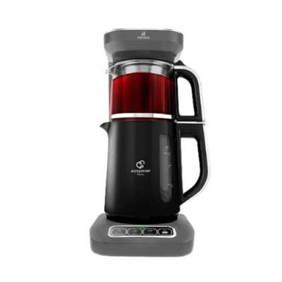 Image de Karaca Çaysever Robotea Pro Machine à thé et café filtre parlante 4 en 1 2500W Space Gray, fonction d&#039;infusion de thé, filtre, préparation l&#039;eau d&#039;alimentation