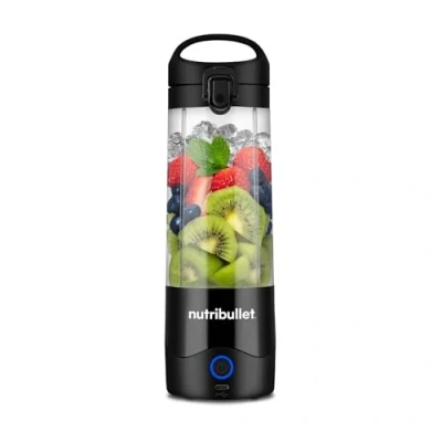 Image de nutribullet blender portable léger, tasse tritan sans BPA 475ml, mini avec lame en acier inoxydable 4 points, nomade, chargeur USB C, plus de 15 cycles avant recharge NBP003B