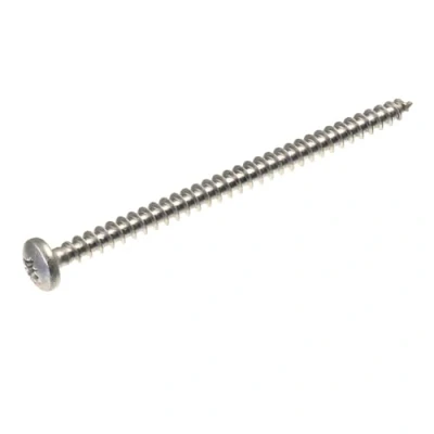 Image de SECCARO Lot de 100 vis à bois tête bombée 5 x 80 mm en acier inoxydable V2A VA A2 avec filetage complet, cruciforme/PZ