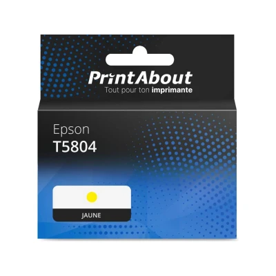 Image de Cartouche compatible Epson T5804 Jaune