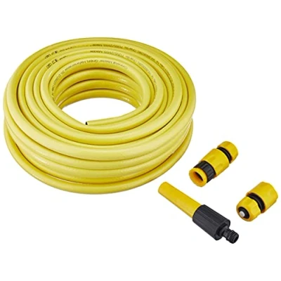 Image de Meister Tuyau Croix Tissu, 12,7 mm (1/2 &quot;), 20 m avec robinetterie jaune