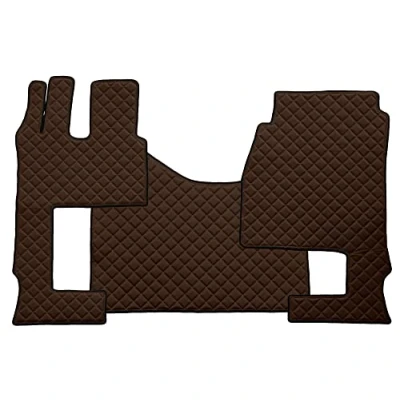 Image de F CORE Tapis de entierement Le Sol Camion compatibilité pour Mercedes ACTROS MP 4 01.11 01.19 Cabine 250cm Conducteir Pliable Marron