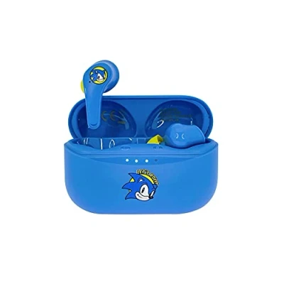 Image de OTL Technologies Ecouteurs sans Fil Bluetooth V5.0 pour Enfant Sonic The Hedgehog avec boîtier de Chargement Bleu