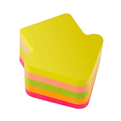 Image de D.RECT ​​ Notes Autocollantes Ensemble de 1 Pièces 70x70mm Repositionnables 1x400 un Bloc Feuilles Fournitures Bureau Couleur Néon Forme Flèche