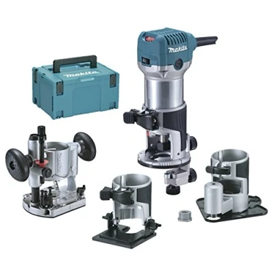 Image de Défonceuse affleureuse 710W Ø 8mm dans coffret Makpac MAKITA RT0700CX3J