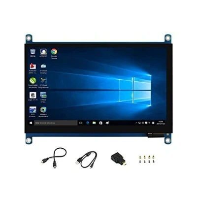 Image de 7inch QLED Quantum Dot Display 1024x600 Capacitive Touch Screen IPS LCD G+G Toughened Glass Panel with Wider Color Gamut,More Pure Chroma for Raspberry Pi, Jetson Nano