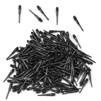 Image de GHFTCCF Flechettes pour Cible Electronique, 200 Pièces Flechette Pointe Plastique, Embout de Remplacement Fléchette Souple, Electronique (Noir) 0XBIT