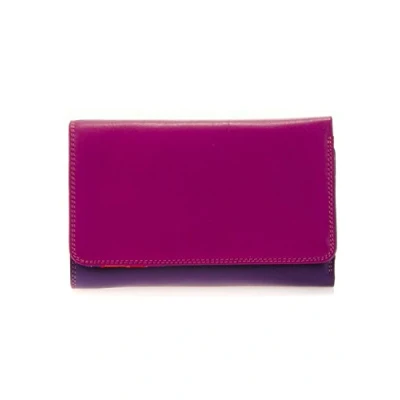 Image de Porte monnaie MYWALIT Medium Tri fold en cuir 14 cm Couleur Bleu Marque Design coloré et unique