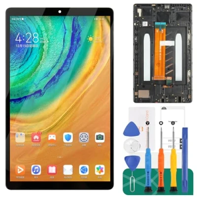 Image de Écran LCD de rechange pour Samsung Galaxy Tab A7 Lite SM T225 Touch Digitizer Assembly T220, T225N (noir avec cadre)