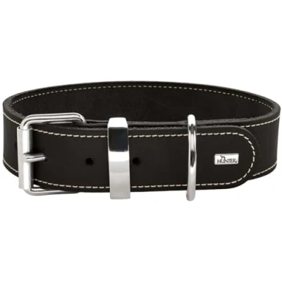 Image de HUNTER Aalborg Special Collier pour Chien en Cuir résistant et Confortable Noir 60 mm
