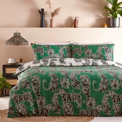 Image de furn. Wildcat Parure de lit Super King Size Vert Jungle
