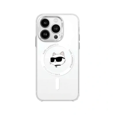 Image de Étui Karl Lagerfeld pour iPhone 16 Plus 6.7 blanc étui rigide IML Metal Choupette Head MagSafe Neuf