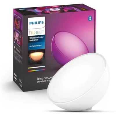 Image de Philips Hue Go Lampe portable connectée White and Color Compatible Bluetooth, fonctionne avec Alexa, Google Assistant et Apple Homekit