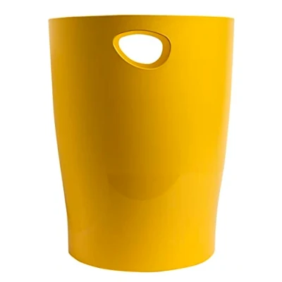 Image de Exacompta Réf. 45308D 1 corbeille à papier, poubelle ECOBIN BeeBlue avec poignées Volume 15 litres Dimensions 26,3 x 33,5 cm Pour bureau ou maison couleur safran