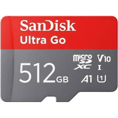 Image de SanDisk 512 Go Ultra microSDXC, Carte Micro SD + Adaptateur (pour Android Smartphone et Tablette, Video Full HDD, jusqu&#039;à 150 Mo/s, UHS I, La Performance A1, V10, Class 10, U1) pour Amazon