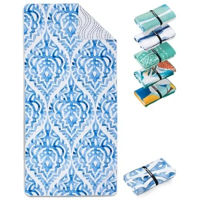 Image de Fit Flip Serviette de Plage Microfibre Fine et légère à séchage Rapide Drap XXL 100% recyclée Boho 200cm x 90cm